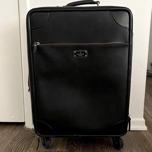 Kate Spade Black Saffiano Leather Carry On Suitcase